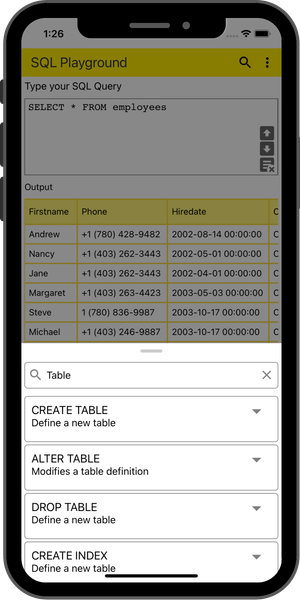 Screenshot of SQL Play